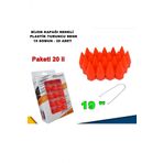 Sivri Mermi Tip Bijon Kapagi Plastik Turuncu Renk 19 Mm Bijon Uyumlu 20 Adet -