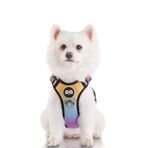 SIXPET Küçük Köpek için LED Köpek Koşum, Işıklı Köpek Koşum, 2 Tasma Klipsli Çekmesiz Köpek Koşum, Ayarlanabilir Yumuşak Yastıklı Köpek Yelek, Kolay Kontrol Saplı Yansıtıcı Köpek Koşum (S Gökkuşağı)