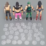 SIXPOINTS 36 Parça 6" Aksiyon Figürü Standı, Şeffaf Plastik Figür Ekran Tutucu Taban, Model Destek Standları 1/12 Marvel Legends /DC/ GI Joe/MOTU Figür Oyuncak ile Uyumlu (36 Adet Yuvarlak (CLEAR2))