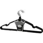 Siyah 10Pcs Silikon Kaplamalı Metal Elbise Askısı (2818)