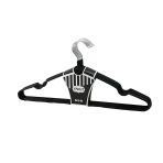 Siyah 10Pcs Silikon Kaplamalı Metal Elbise Askısı (5224)