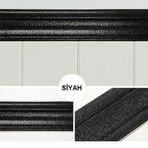 Siyah 117cm Esnek Duvar Çıtası Dekoratif Yapışkanlı Çerçeve Süpürgelik