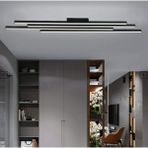 Siyah 120CM 3000K Işık Kumandalı, LED Tavan Lambası,avize,modern Aydınlatma,dekoratif Işık