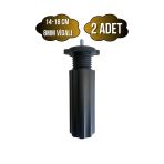 Siyah 14-18Cm Ayarlı Plastik Orta Ayak Mobilya Masa Ve Dolap Ayağı(14-18Cm)(Siyah)(8Mm Vidalı) Siyah 14-18Cm 14-18Cm - 2 Adet