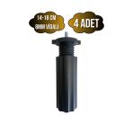Siyah 14-18Cm Ayarlı Plastik Orta Ayak Mobilya Masa Ve Dolap Ayağı(14-18Cm)(Siyah)(8Mm Vidalı) Siyah 14-18Cm 14-18Cm - 4 Adet
