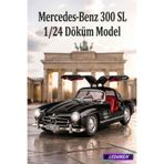Siyah 1954 Mercedes-Benz 300SL 1/24 Diecast Model Araba Metal Klasik Araç