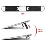 Siyah 2 Kademeli Katlanabilir ve Yapışkanlı Laptop Standı - Renkli