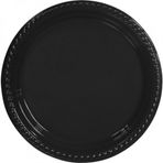 Siyah 22 cm 25 Adet Plastik Tabak