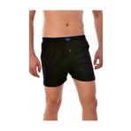 Siyah 3'lü Paket Düğmeli Erkek Boxer