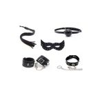 Siyah 5 Parça Kırbaç Kelepçe Aksesuar Fantezi Fetish Set BDSM Fetish Fantasy fetishsetsiyah-01