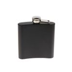 Siyah 6 Oz Çelik Cep Kanyak Matarası