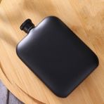 Siyah 6oz Cep Cep Şişesi Alkol Viski Flagon 170ML Sızdırmaz Içme Suyu Şişesi 304 Paslanmaz Çelik Kare Şarap Sürahisi (Yurt Dışından) - 0,12 L - Renkli