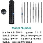 Siyah 7 Parça Ortopedik Kemik Tornavida Seti Çift Başlık Torx Yıldız/altıgen Hızlı Kavrama Kolu Ortopedik Tornavidalar Eğitim Materyali - Gri