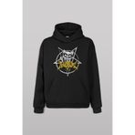 Siyah Aggretsuko Agresif Retsuko Gotik Japon Anime MangaGothic Ön Baskılı Sweatshirt Unisex Kapüşonlu Hoodie Siyah