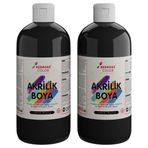 Siyah Akrilik Boya 2'li Set 2x500gr