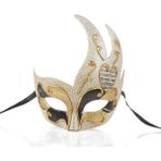 Siyah Alev Kuş Retro Çatlak Yüz Stil Italya Venedik Tiyatrosu Yarım Yüz Komik Cadılar Bayramı Maskesi Masquerade Akşam Partisi Kostüm Sahne (Yurt Dışından) - Renkli - Yok