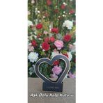 Siyah & Altın Kalp Tasarım Çiçek Çantası