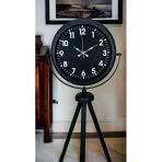 Siyah Asil Standart Stil Tripod Ayaklı Saat Vitrin