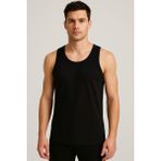 Siyah Askılı Erkek Atlet Premium %100 Pamuk - XL