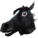 Siyah At Hayvan Komik Maske At Unicorn Maskesi Türkiye Tavuk Kurbağa Köpek Maskeleri Parti Kostüm Partisi Lateks Hayvan Kafa Maskesi Başlık Sahne (Yurt Dışından) - Renkli - Yok