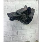 Siyah Ayı Figürü Duvar Dekoru Asılabilir Hediyelik Heykel 25x19 cm