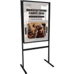 Siyah B2 50X70 Ayaklı Çift Taraflı Poster ve Bilgi Panosu Info Afiş & Reklam Panosu