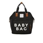 Siyah Baby Bag Baskılı Cepli Anne Bebek Bakım Sırt Çantası M000005163