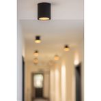 Siyah Bakır Metal Kasa 7 Watt Amber Işık GU10 Duy Sıva Üstü Tavan Armatürü Modern Metal Tavan Aplik - yok