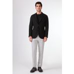 Siyah Balıksırtı Erkek Ceket - Slim Fit