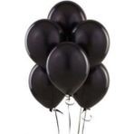 Siyah Balon 10 Adet - 12 Inc 30 cm Parti Balonu - Renkli