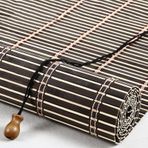 Siyah Bambu Stor Perde Doğal Retro Bambu Perde Işık Filtreleme UVDayanıklı Pencere Panjurları Yatak Odası Ofis Mutfak için Kurulumu Kolay (100 × 220 cm)