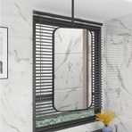 Siyah Banyo Aynası, Boom Salon Tavan Askılı Lavabo, Oturma Odası, Vestiyer, Duvara Monte Çubuk Ayna için İdeal