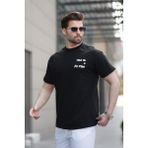 Siyah Baskılı Basic Erkek Tişört E7150 - 2XL