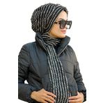 Siyah Beyaz Atkılı Bere - 30202