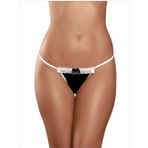 Siyah Beyaz Dantelli Seksi Tanga CK271303