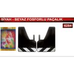 Siyah-Beyaz Fosforlu Paçalık Çamurluk Tozluk