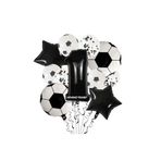 Siyah Beyaz Futbol Top Folyolu Balon Yaş Set, 1 1011596078