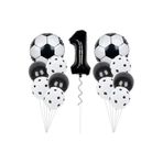 Siyah Beyaz Futbol Top Folyolu Balon Yaş Set, 1 10116699