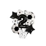Siyah Beyaz Futbol Top Folyolu Balon Yaş Set, 2 2011596078