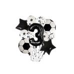 Siyah Beyaz Futbol Top Folyolu Balon Yaş Set, 3 3011596078