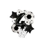 Siyah Beyaz Futbol Top Folyolu Balon Yaş Set, 4 4011596078