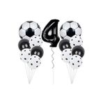 Siyah Beyaz Futbol Top Folyolu Balon Yaş Set, 4 40116699