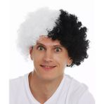 Siyah Beyaz Kıvırcık Afro Bonus Peruk Taraftar Bonus Saç (4604)