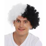 Siyah Beyaz Kıvırcık Afro Bonus Peruk Taraftar Bonus Saç (5264)