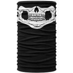 Siyah Beyaz Klasik Kuru Kafa Çok Amaçlı Bandana Buff Saç Bandı Maske Balaklava Boyunluk Motosiklet ve Outdoor Kullanımı İçin