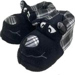 Siyah Beyaz Köpek Hayvanlı Unisex Panduf - 000-Siyah