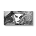 Siyah Beyaz Maske Tablosu 140 x 70