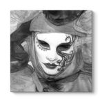 Siyah Beyaz Maske Tablosu 80 x 80