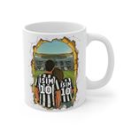 Siyah Beyaz Sevgililere Özel Kupa Bardak - Taraftar Kupa Bardak - Siyah Beyaz Hediye Mug (Tema 1, Beyaz)