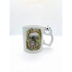 Siyah Beyaz Sevgililere Özel Kupa Bardak - Taraftar Kupa Bardak - Siyah Beyaz Hediye Mug (Tema 2, Futbol Toplu)